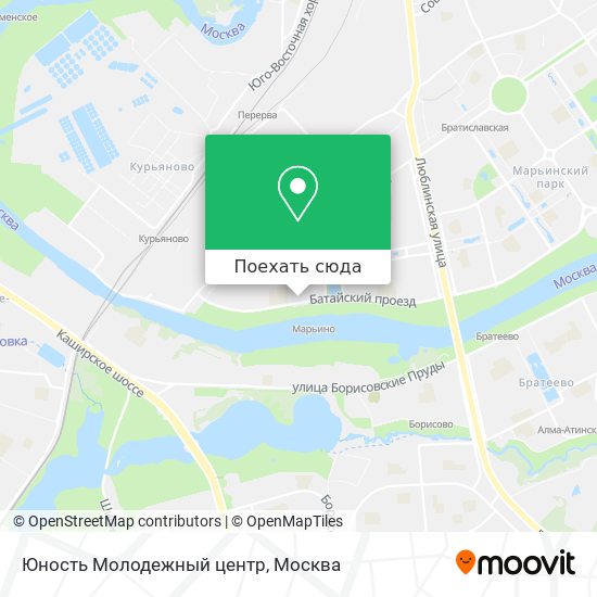 Карта Юность Молодежный центр