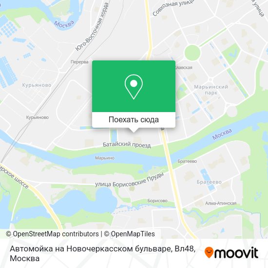 Карта Автомойка на Новочеркасском бульваре, Вл48