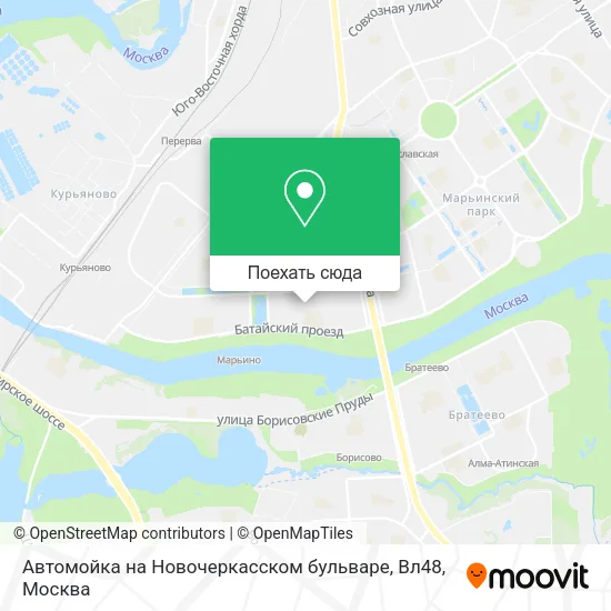 Карта Автомойка на Новочеркасском бульваре, Вл48