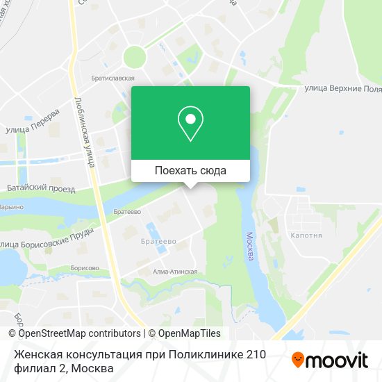 Карта Женская консультация при Поликлинике 210 филиал 2