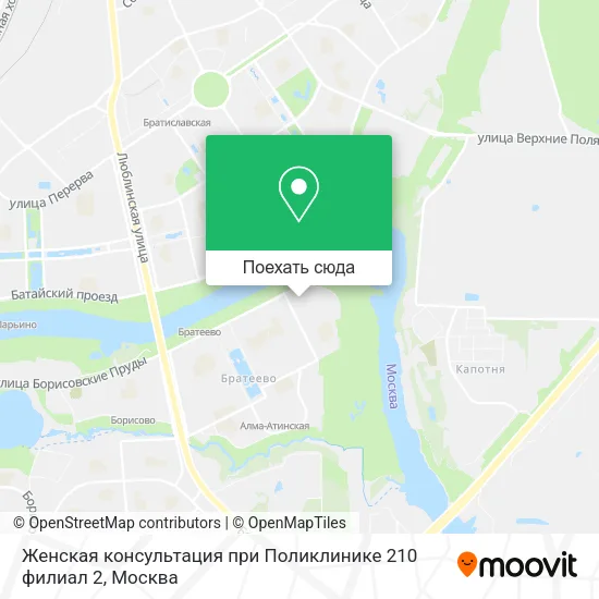Карта Женская консультация при Поликлинике 210 филиал 2