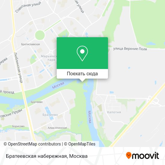 Карта Братеевская набережная