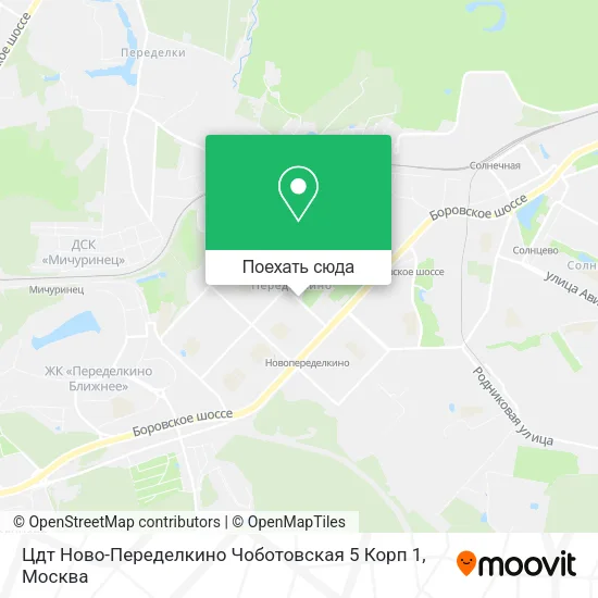 Карта Цдт Ново-Переделкино Чоботовская 5 Корп 1