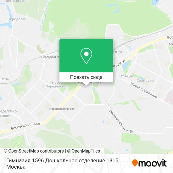 Карта Гимназия 1596 Дошкольное отделение 1815
