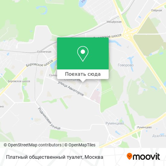 Карта Платный общественный туалет