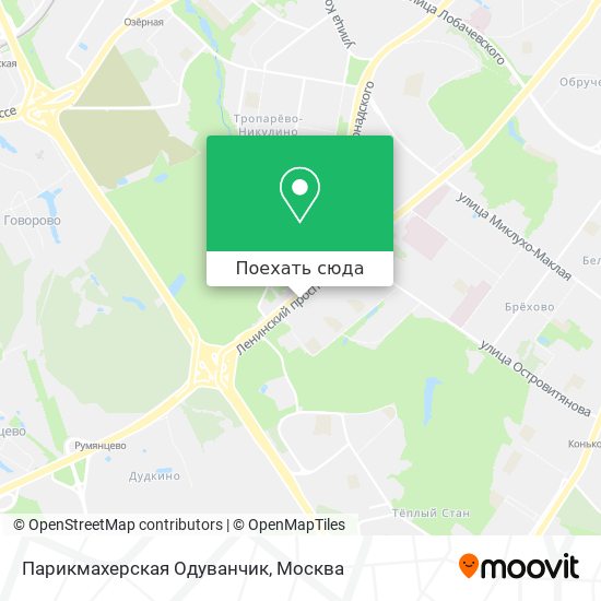Карта Парикмахерская Одуванчик