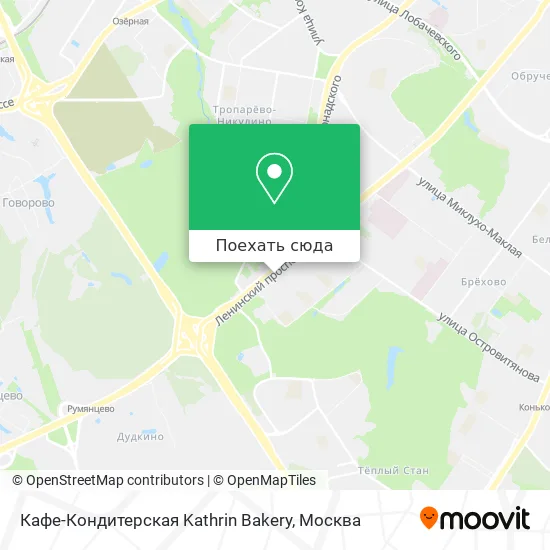 Карта Кафе-Кондитерская Kathrin Bakery