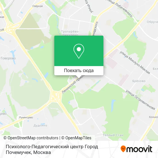 Карта Психолого-Педагогический центр Город Почемучек