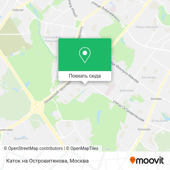 Карта Каток на Островитянова