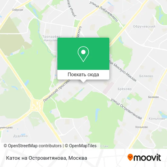 Карта Каток на Островитянова