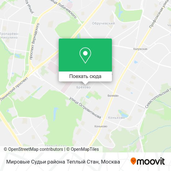 Карта Мировые Судьи района Теплый Стан