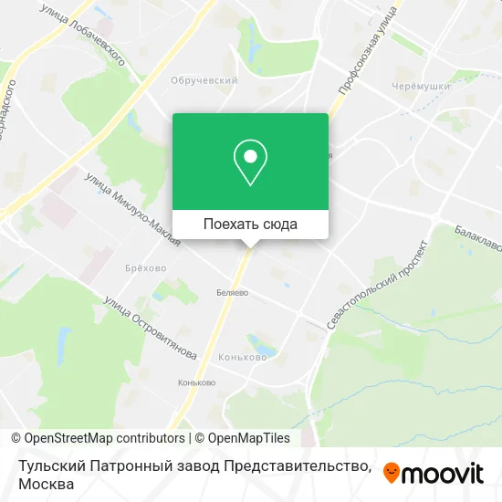 Карта Тульский Патронный завод Представительство