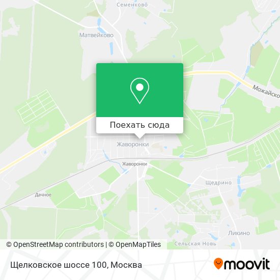 Карта Щелковское шоссе 100