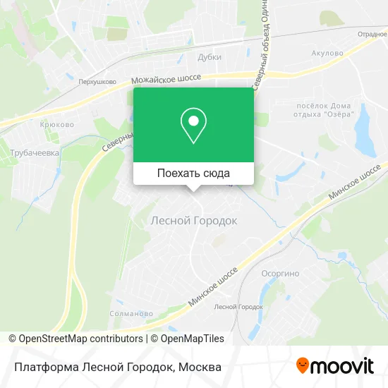 Карта Платформа Лесной Городок