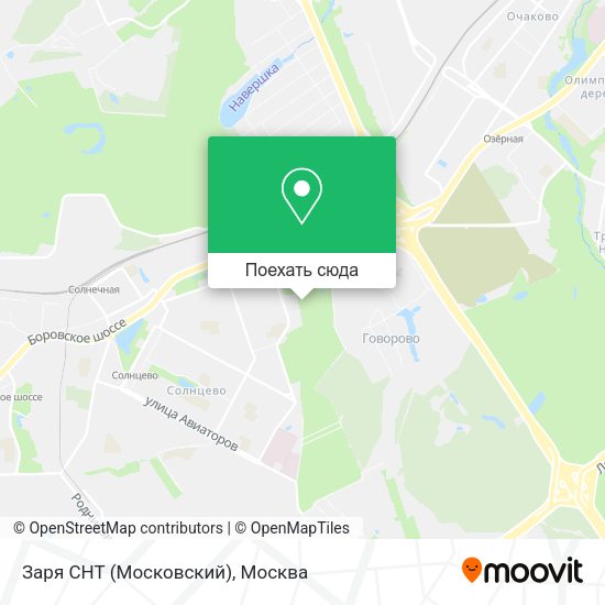 Карта Заря СНТ (Московский)