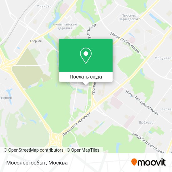 Карта Мосэнергосбыт
