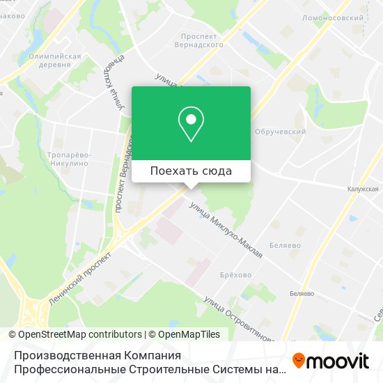 Карта обручевского района москвы с номерами домов