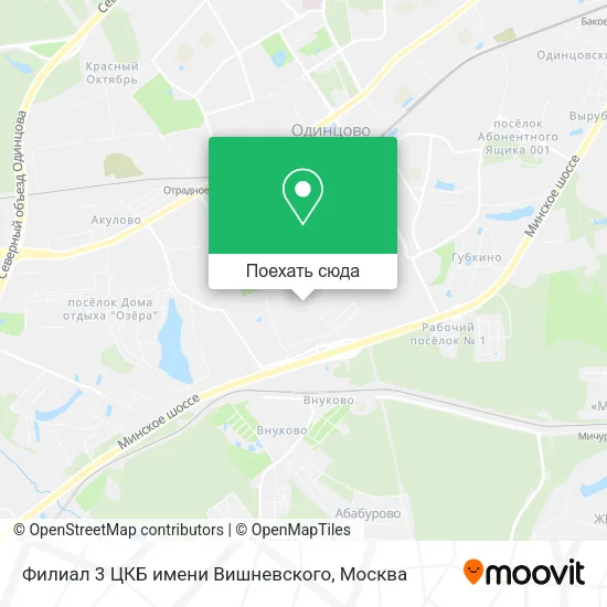 Карта Филиал 3 ЦКБ имени Вишневского