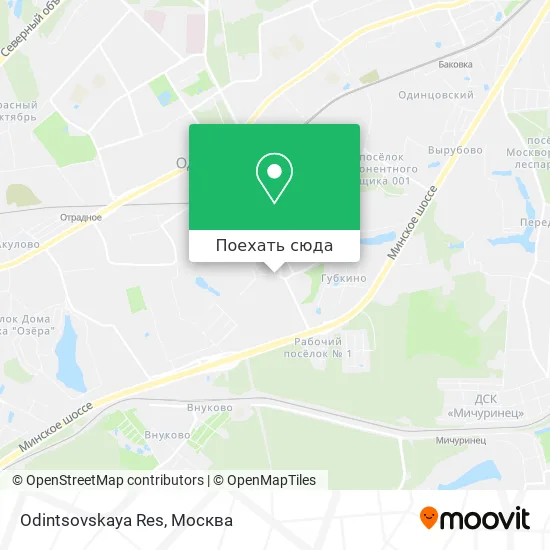 Карта Odintsovskaya Res