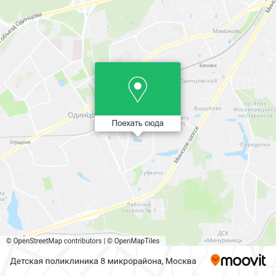 Карта Детская поликлиника 8 микрорайона
