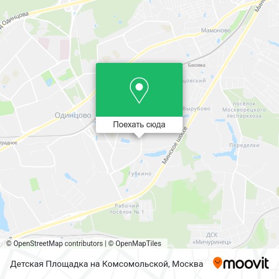 Карта Детская Площадка на Комсомольской
