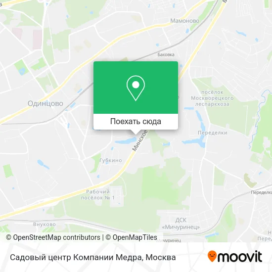 Карта Садовый центр Компании Медра