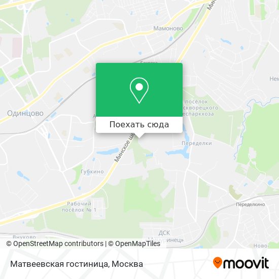 Карта Матвеевская гостиница