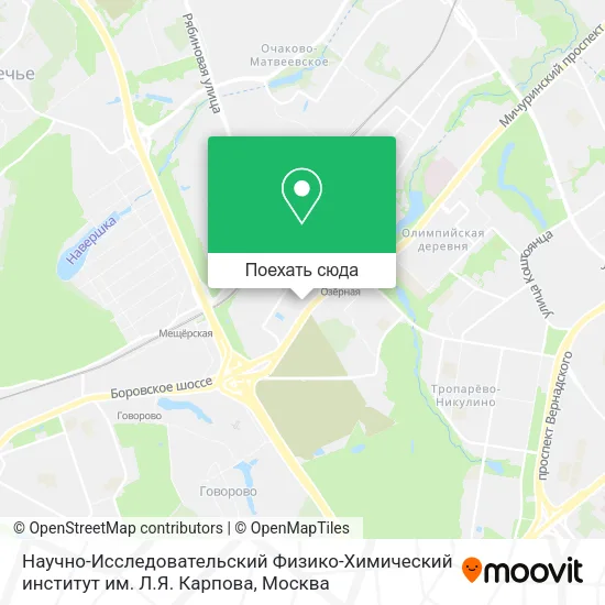 Карта Научно-Исследовательский Физико-Химический институт им. Л.Я. Карпова