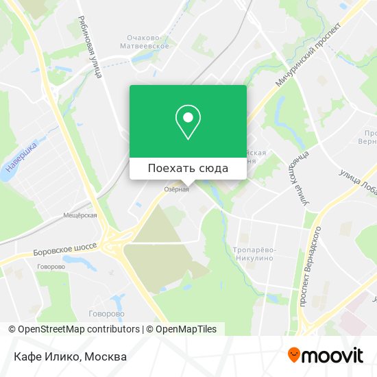 Карта Кафе Илико