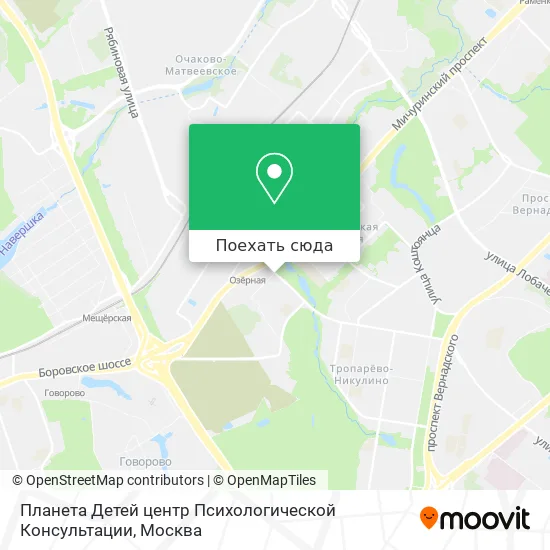 Карта Планета Детей центр Психологической Консультации