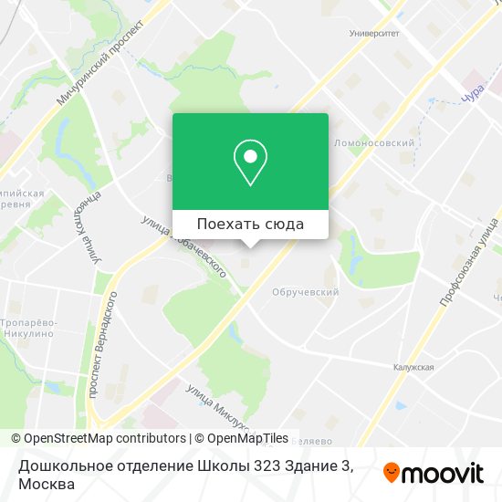 Карта Дошкольное отделение Школы 323 Здание 3