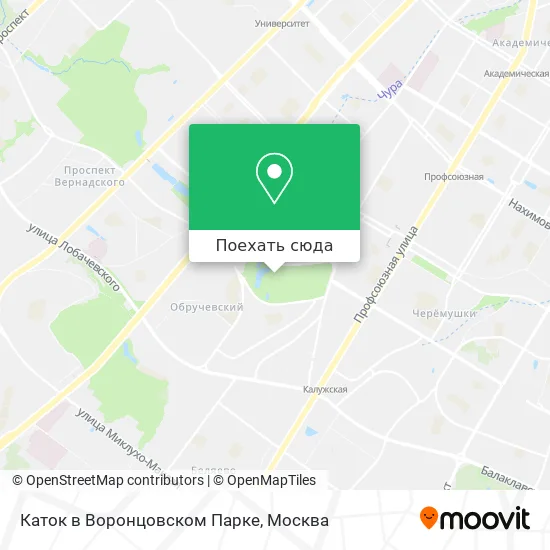 Карта Каток в Воронцовском Парке
