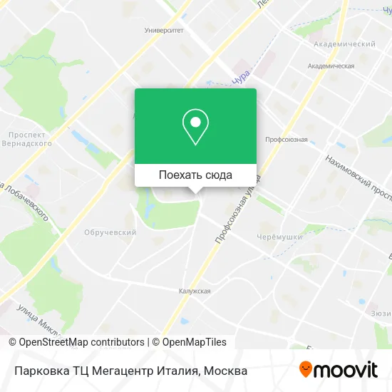 Карта Парковка ТЦ Мегацентр Италия