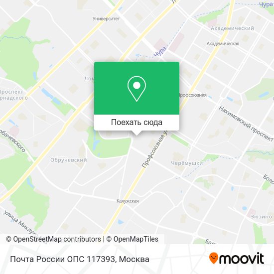 Карта Почта России ОПС 117393