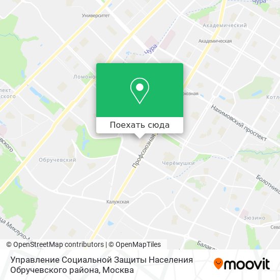 Карта Управление Социальной Защиты Населения Обручевского района