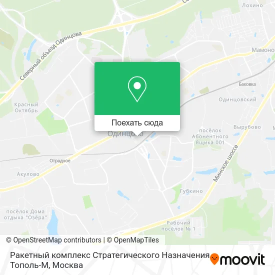Карта Ракетный комплекс Стратегического Назначения Тополь-М