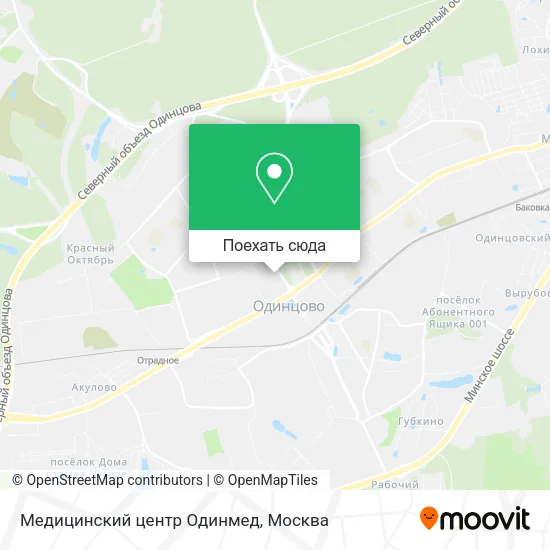 Карта Медицинский центр Одинмед