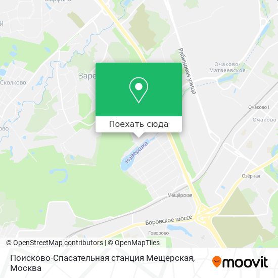 Карта Поисково-Спасательная станция Мещерская