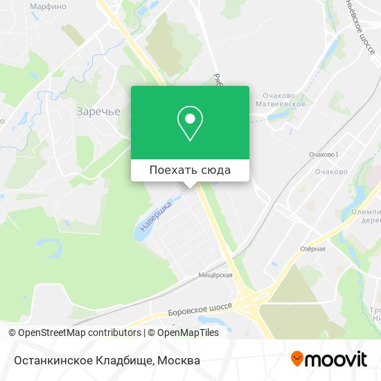 Карта Останкинское Кладбище