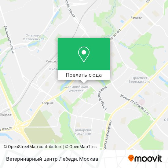 Карта Ветеринарный центр Лебеди