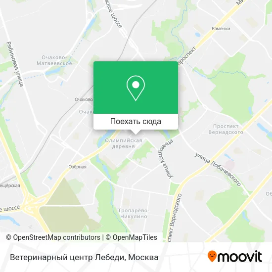Карта Ветеринарный центр Лебеди