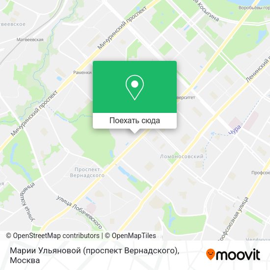 Карта Марии Ульяновой (проспект Вернадского)