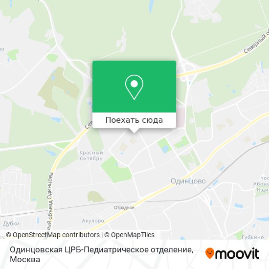 Карта Одинцовская ЦРБ-Педиатрическое отделение