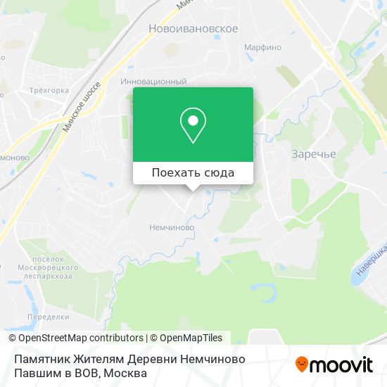 Карта Памятник Жителям Деревни Немчиново Павшим в ВОВ
