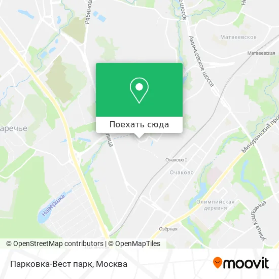 Карта Парковка-Вест парк
