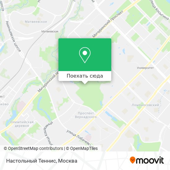 Карта Настольный Теннис