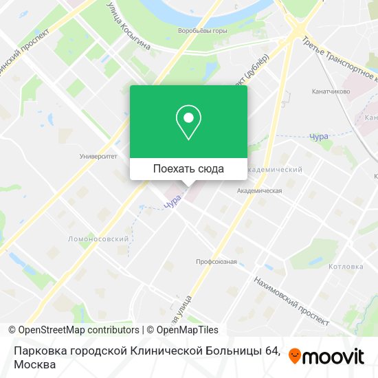 Карта Парковка городской Клинической Больницы 64