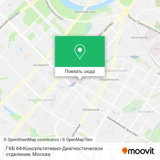 Карта ГКБ 64-Консультативно-Диагностическое отделение