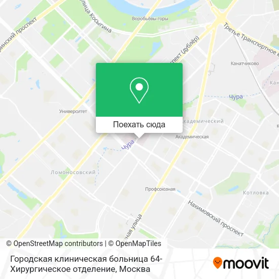 Карта Городская клиническая больница 64-Хирургическое отделение