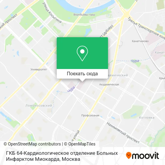 Карта ГКБ 64-Кардиологическое отделение Больных Инфарктом Миокарда